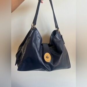 Coach Madison Carlyle Midnight Blue Hobo Shoulder Bag